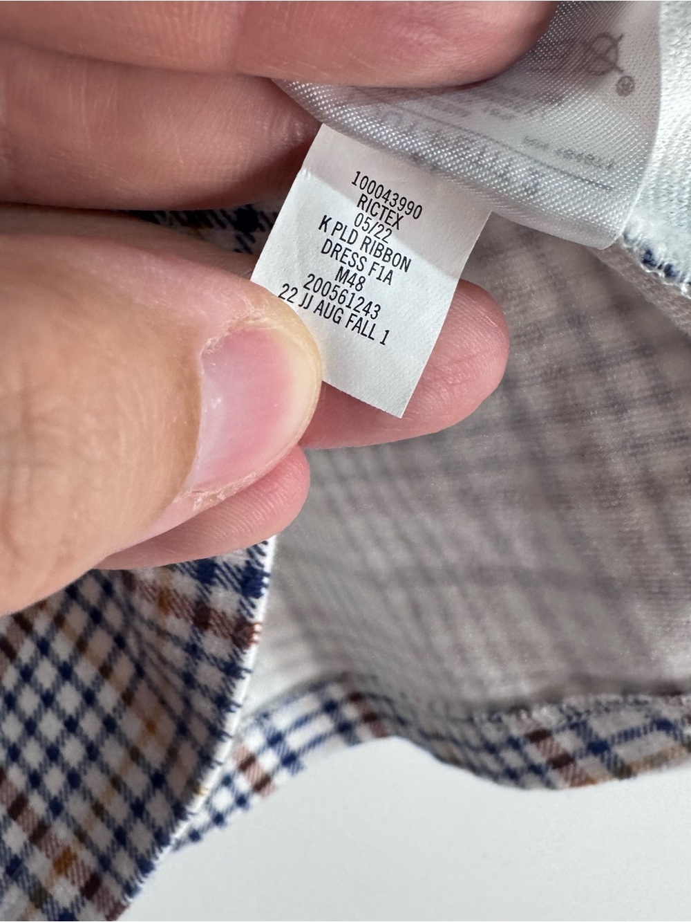 Janie and Jack Toddler Girls Plaid Ruffle Dress 2T Blue Tan White Holiday - Picture 5 of 5